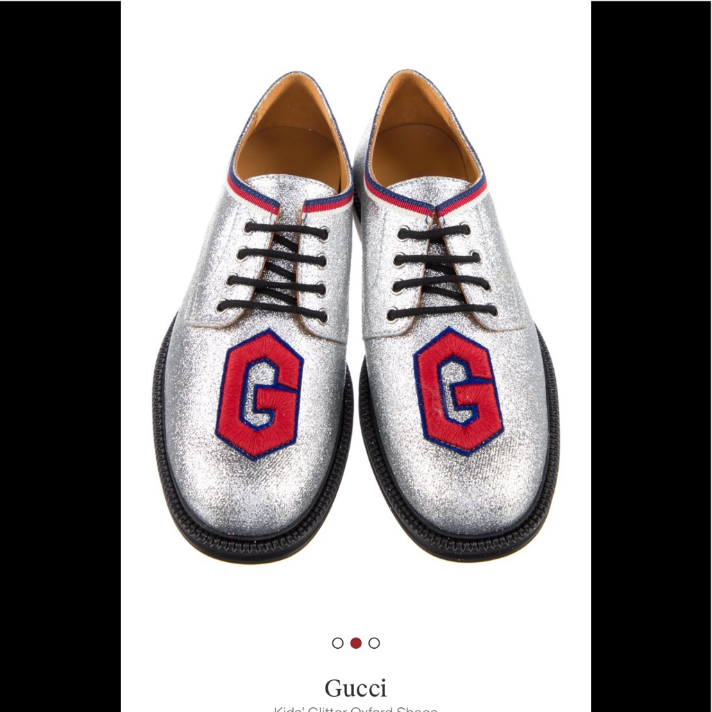 Authentic Gucci Glitter Oxford Shoes